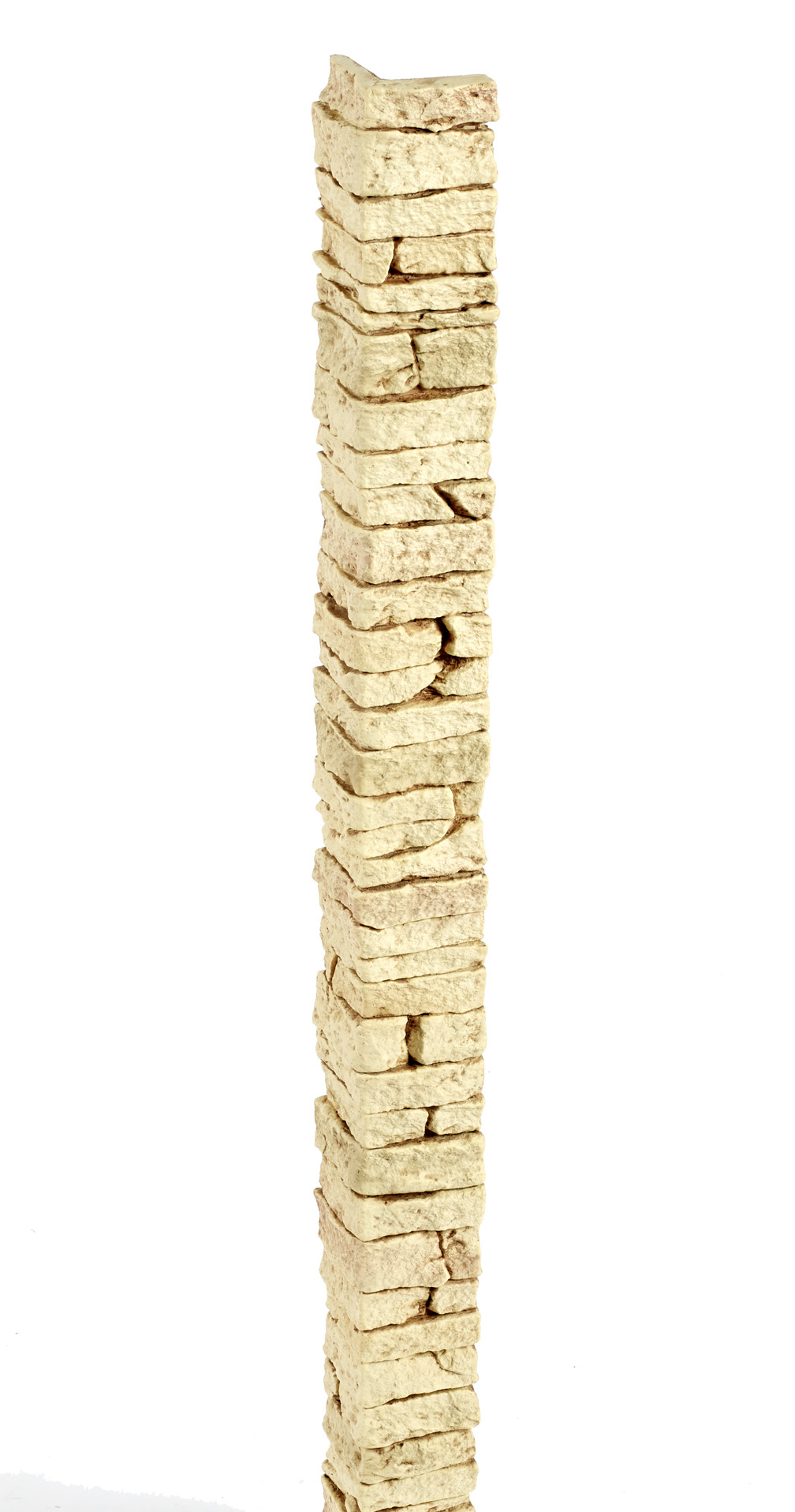 Stacked Stone Corner - Light Tan